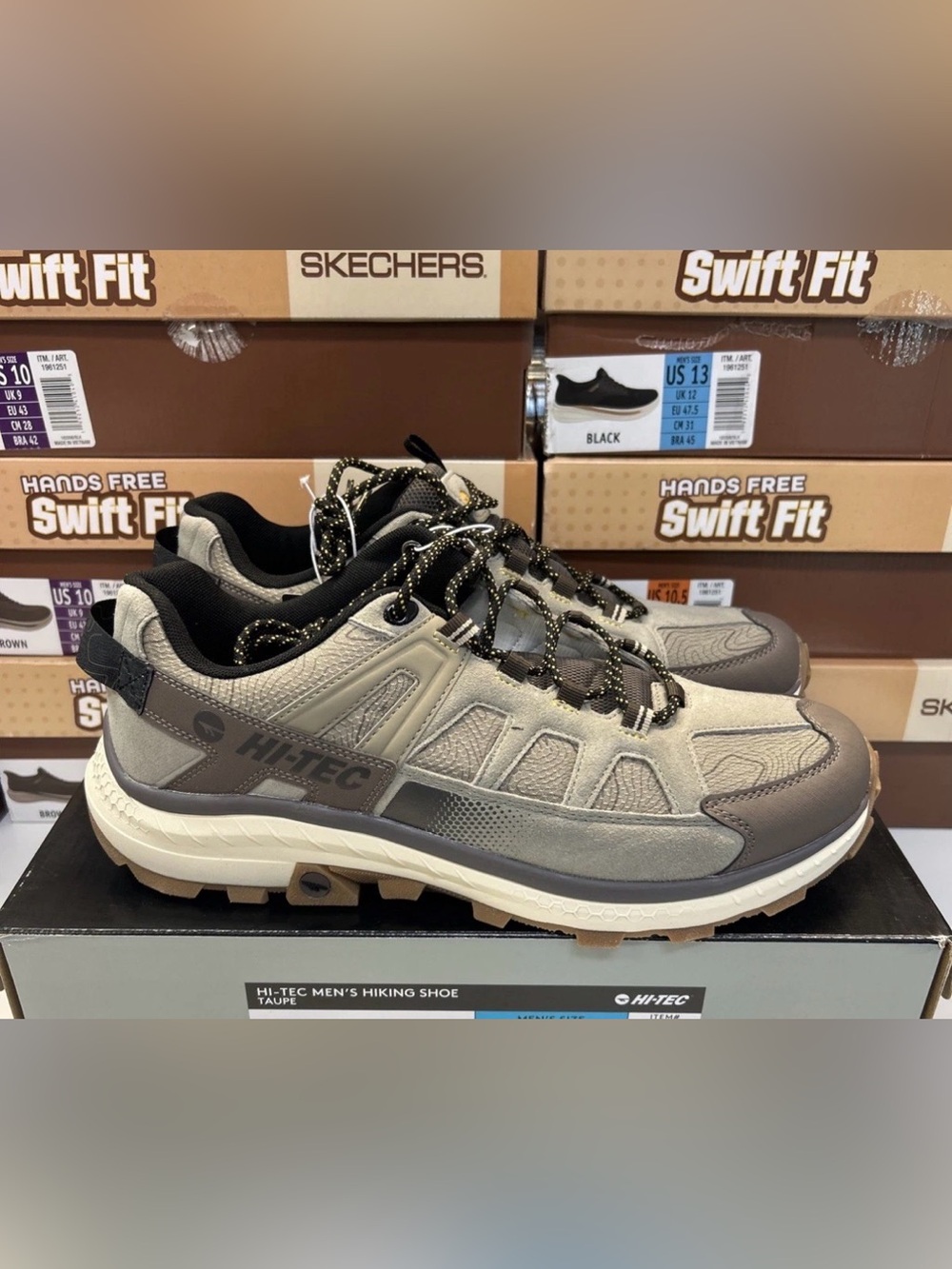 Hi-Tec Men’s Hiking Shoes Taupe Trail Running Shoes Size 10.5 M US